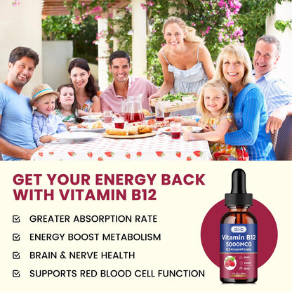 Suplemento de Vitamina B12 para energía y metabolismo