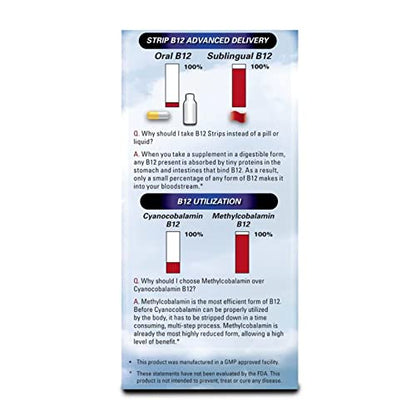 Suplemento de vitamina B12 Essential Source estrips para energía