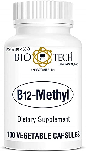 Suplemento vitamina b12 metilcobalamina 100 cápsulas Bio-Tech Pharmacal