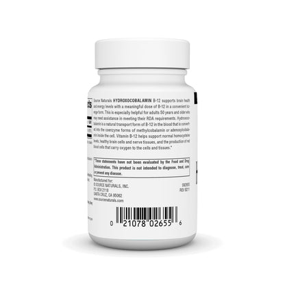 Suplemento de Vitamina B-12 sin gluten ni lácteos