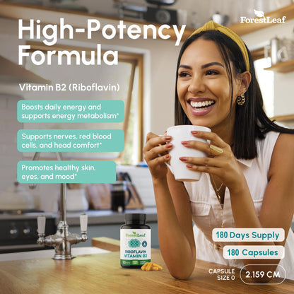 Suplemento Vitamina B2 Vegetal 400mg no OGM y sin gluten