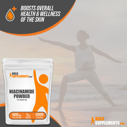 Suplemento vitamina b3 niacinamida polvo sin gluten