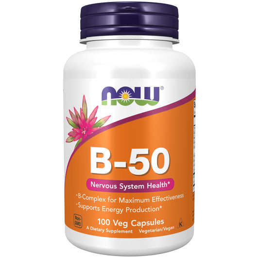 Suplemento Vitamina B-50 NOW Foods cápsulas vegetales