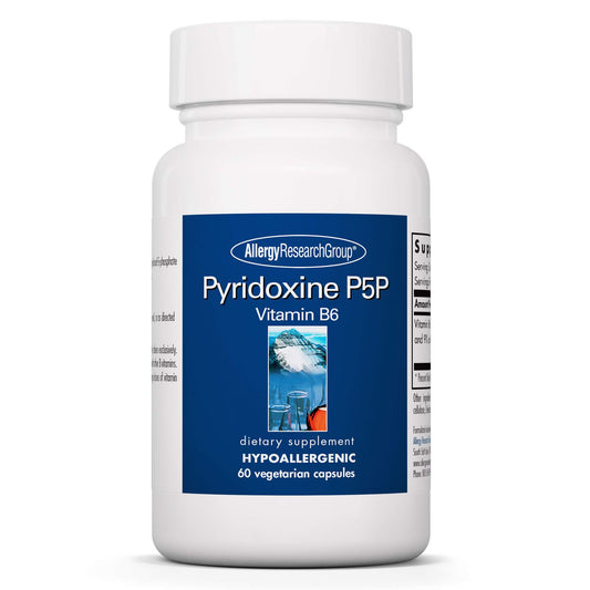 Suplemento vitamina B6 activa Pyridoxina P5P Allergy Research Group
