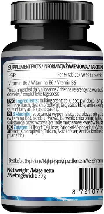 Suplemento vitamina B6 Apollo's Hegemony P5P 50 mg 120 tabletas