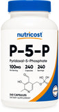 Suplemento de vitamina b6 p5p 100mg Nutricost 240 cápsulas