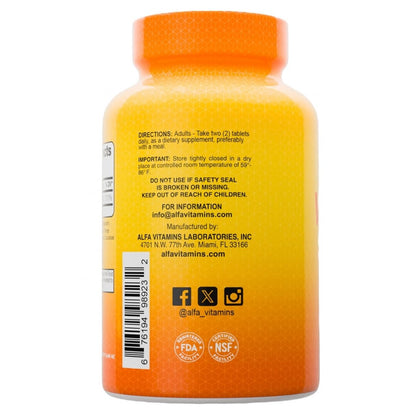 Suplemento vitamina c 1000mg alfa vitamins fácil de masticar