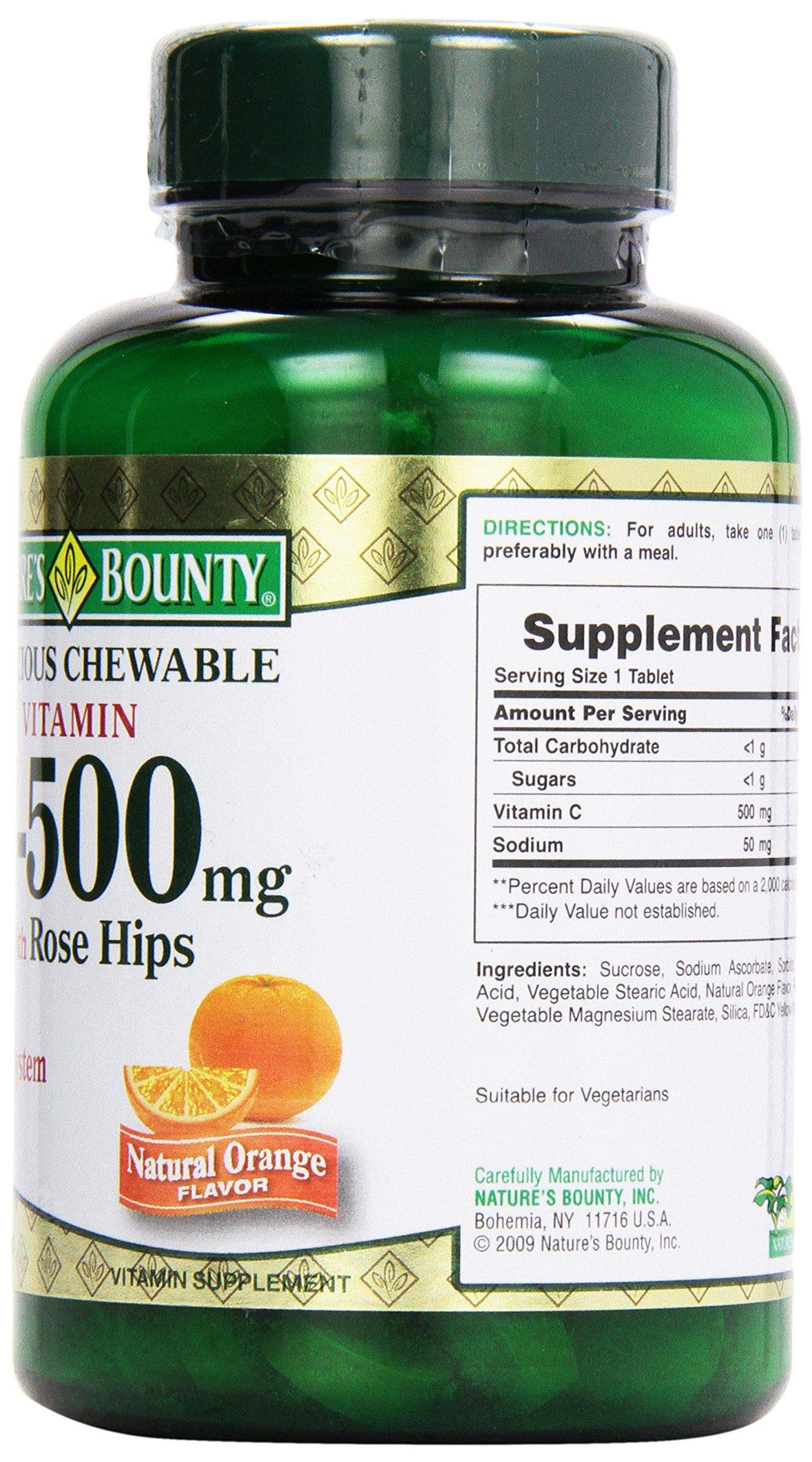 Suplemento vitamina c antioxidante sabor naranja 90 tabletas