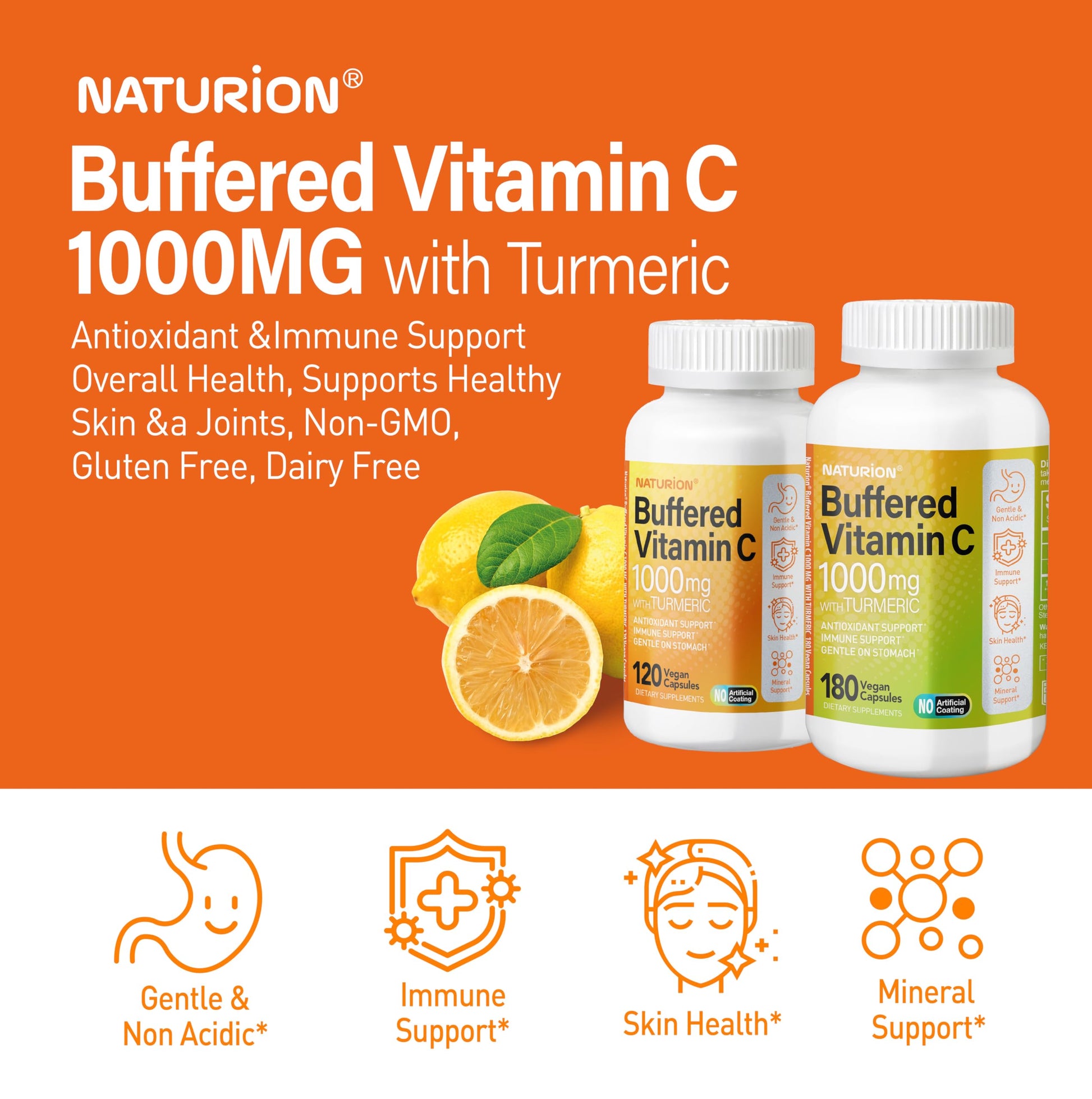 Suplemeto vitamina C antioxidante para piel y articulaciones