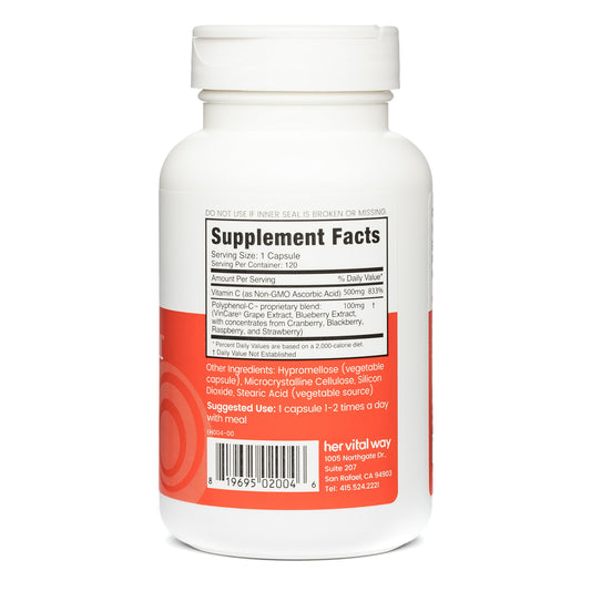 Suplemento de Vitamina C con antioxidantes de bayas no OGM