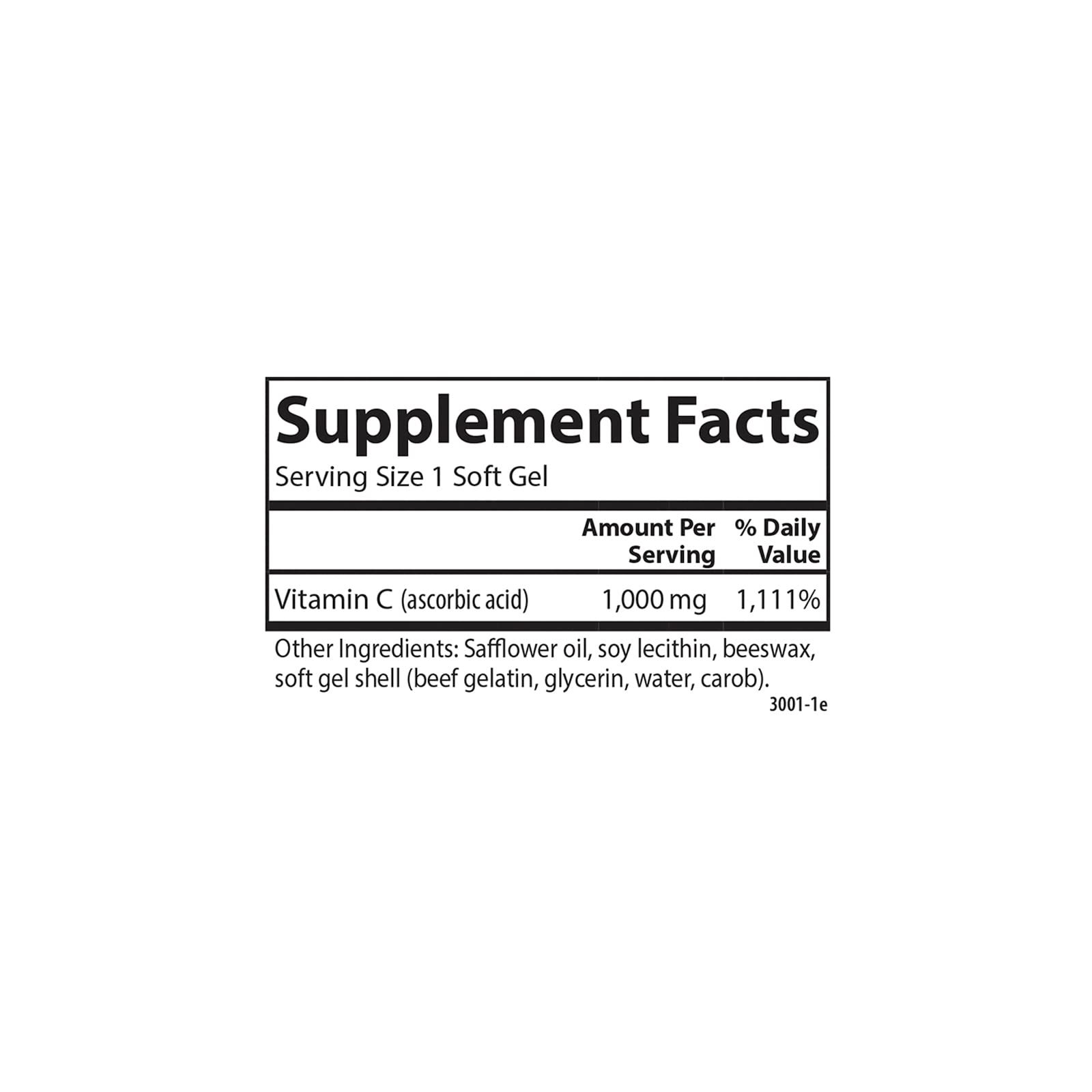 Suplemento vitamina C Carlson C-Gels 1000mg para salud dental