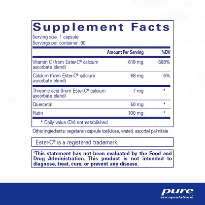 Suplemento vitamina c ester-c Pure Encapsulations caja