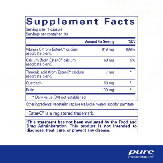 Suplemento vitamina c ester-c Pure Encapsulations caja