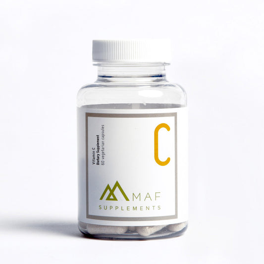 Suplemento vitamina c MAF cápsulas vegetarianas envase frontal