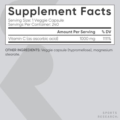 Suplemento con vitamina C, magnesio y cúrcuma Sports Research