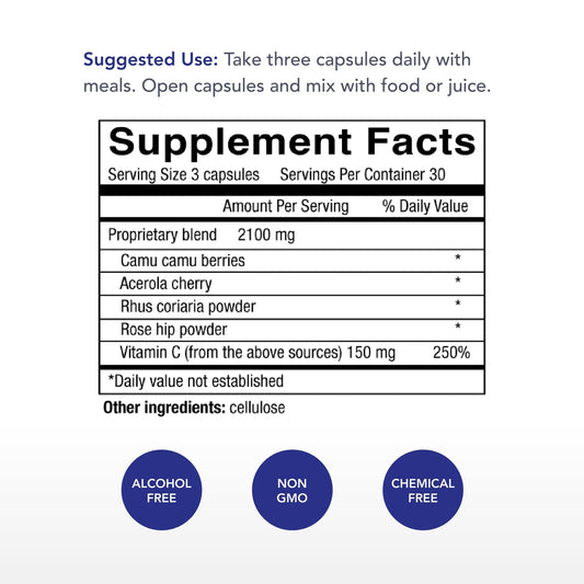 Suplemento vitamina c natural con flavonoides