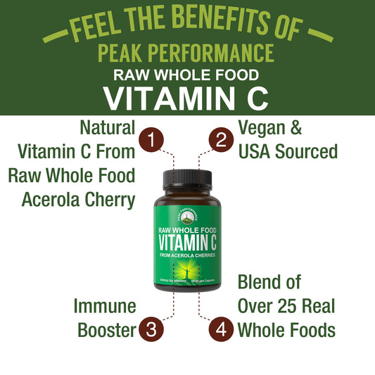 Suplemento vitamina c natural con mezcla orgánica 25 alimentos
