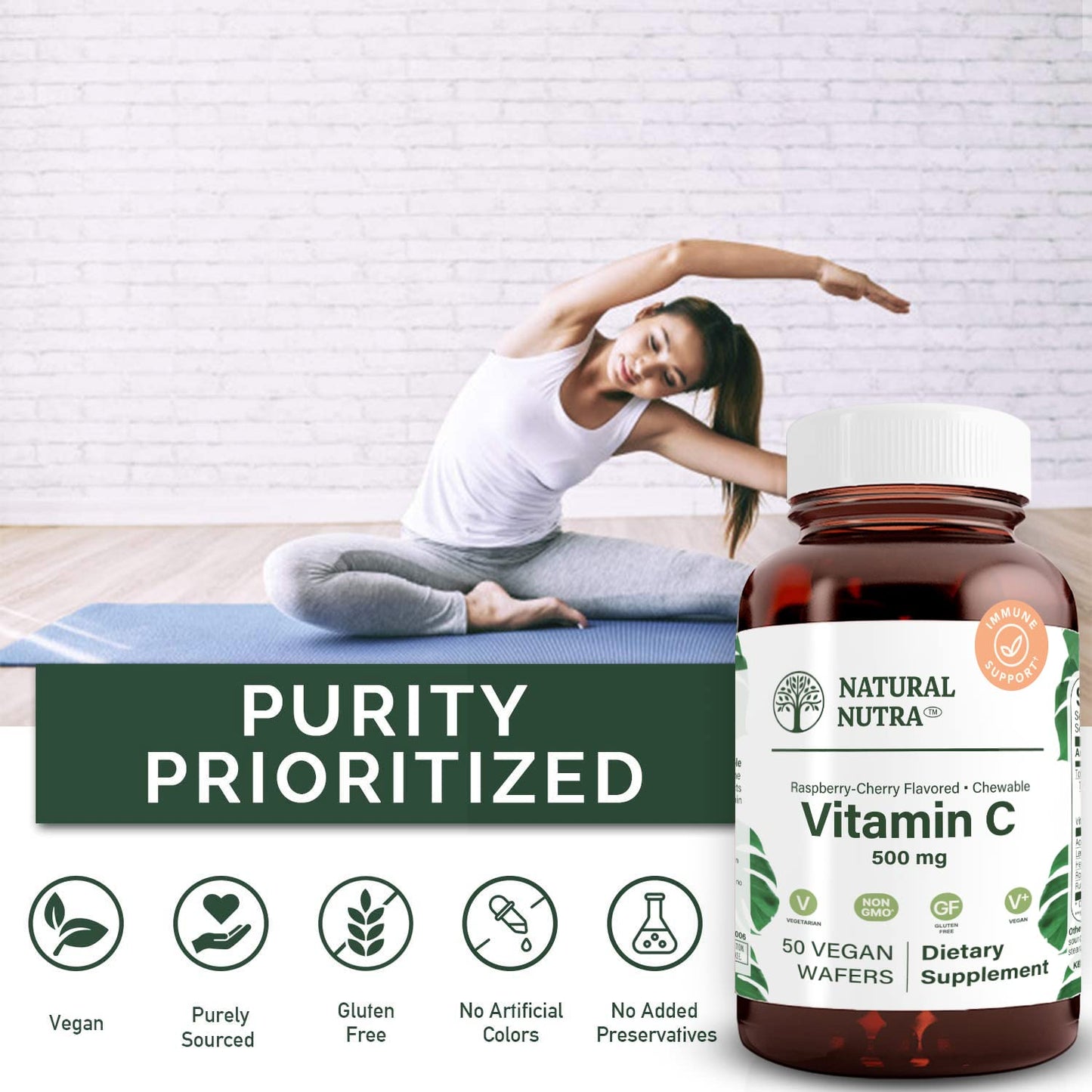 Suplemento vitamina c Natural Nutra para niños y adultos