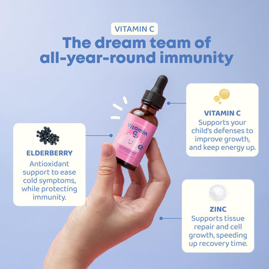 Suplemento vitamina c niños sin alcohol con saúco y zinc