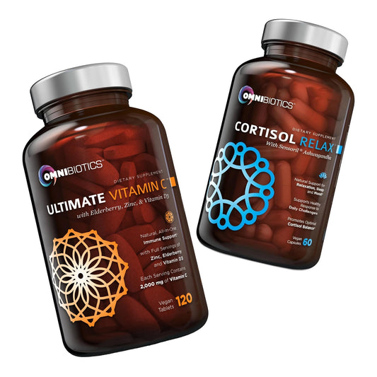 Suplemento Vitamina C Orgánico OmniBiotics vista frontal botella