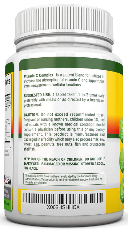 Suplemento de vitamina C avanzada con quercetina y escaramujo