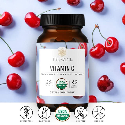 Suplemento vitamina c Truvani orgánico alta absorción 30 unidades