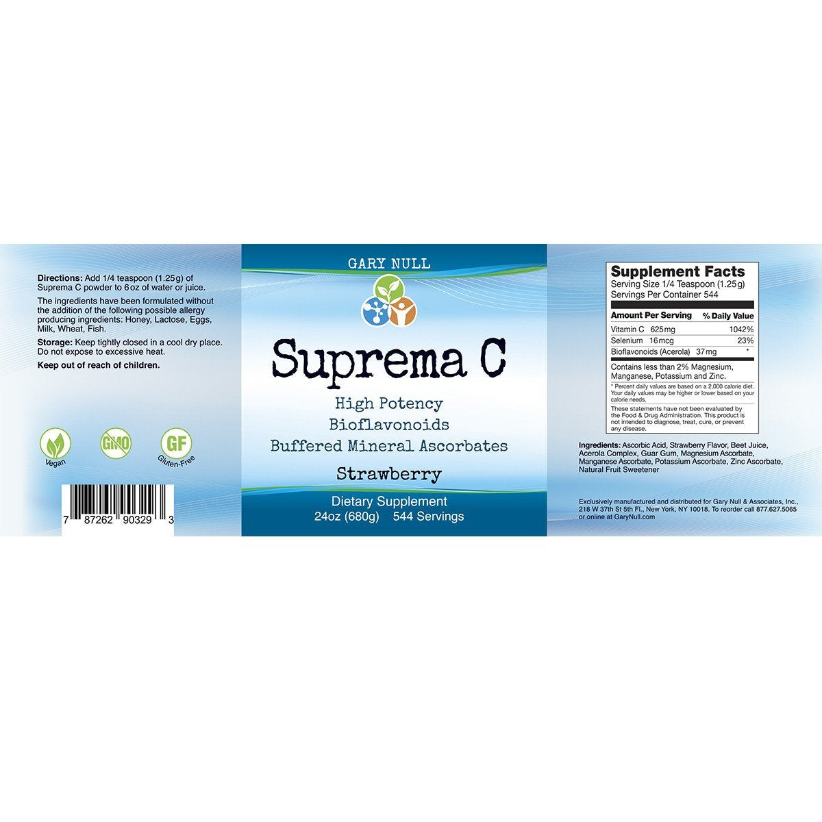 Suplemento vitamina c vegano con bioflavonoides Gary Null