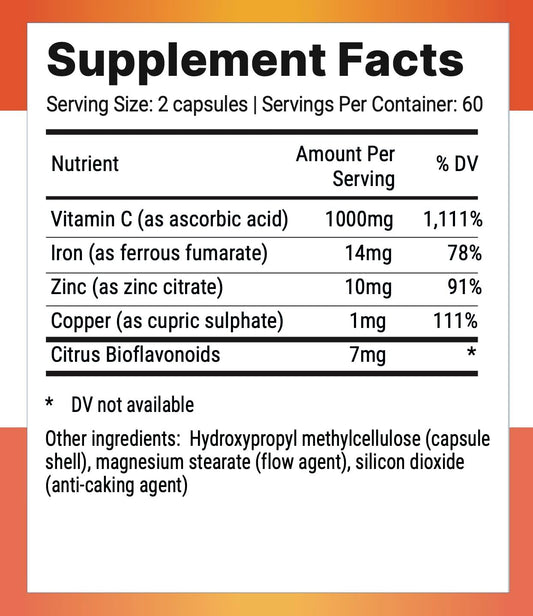 Suplemento de vitamina C y zinc Nutri-Align