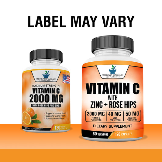 Suplemento vitamina C con zinc y rosa mosqueta American Standard