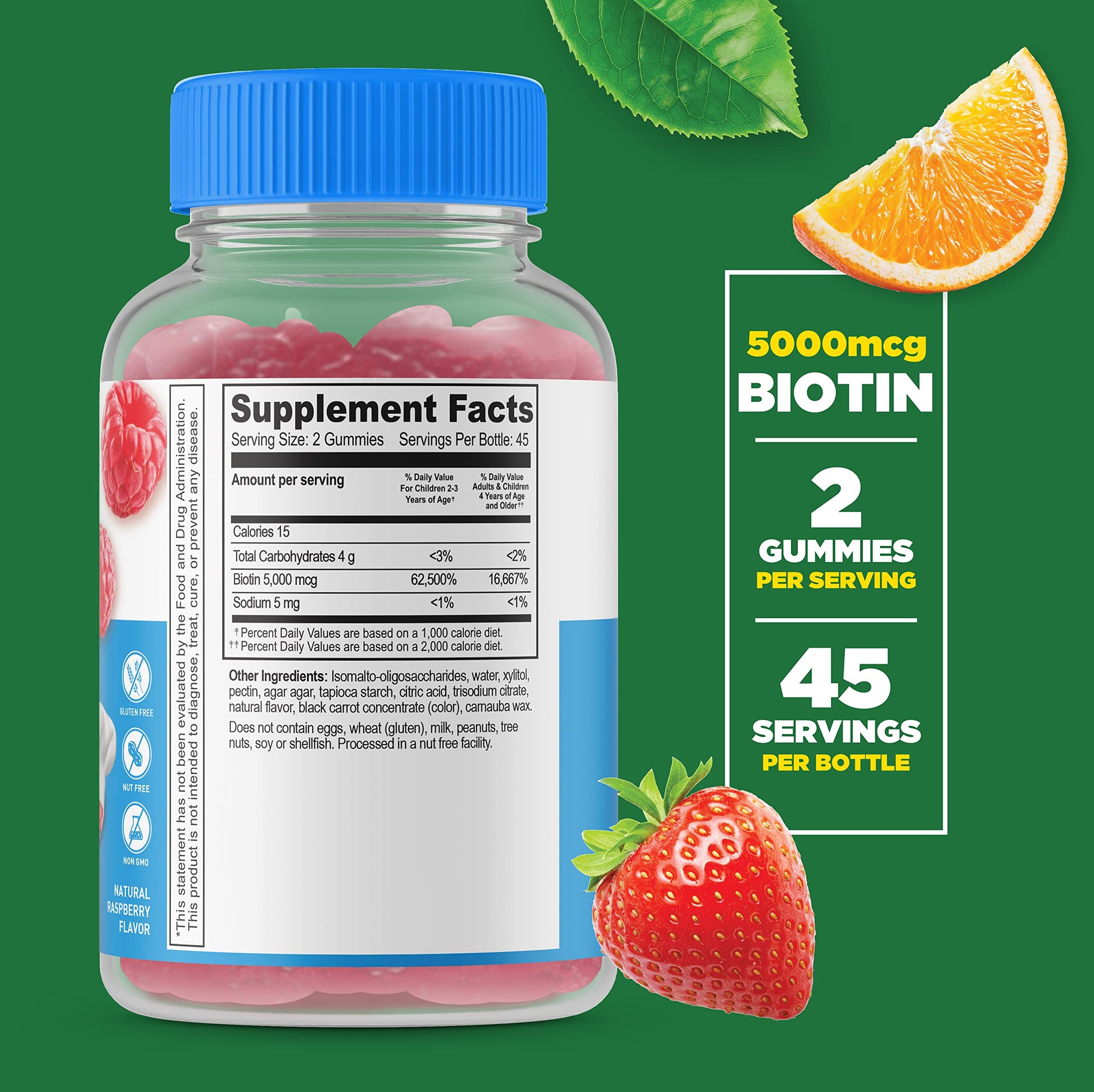 Suplemento de vitamina D y biotina en gomitas para niños Lifeable