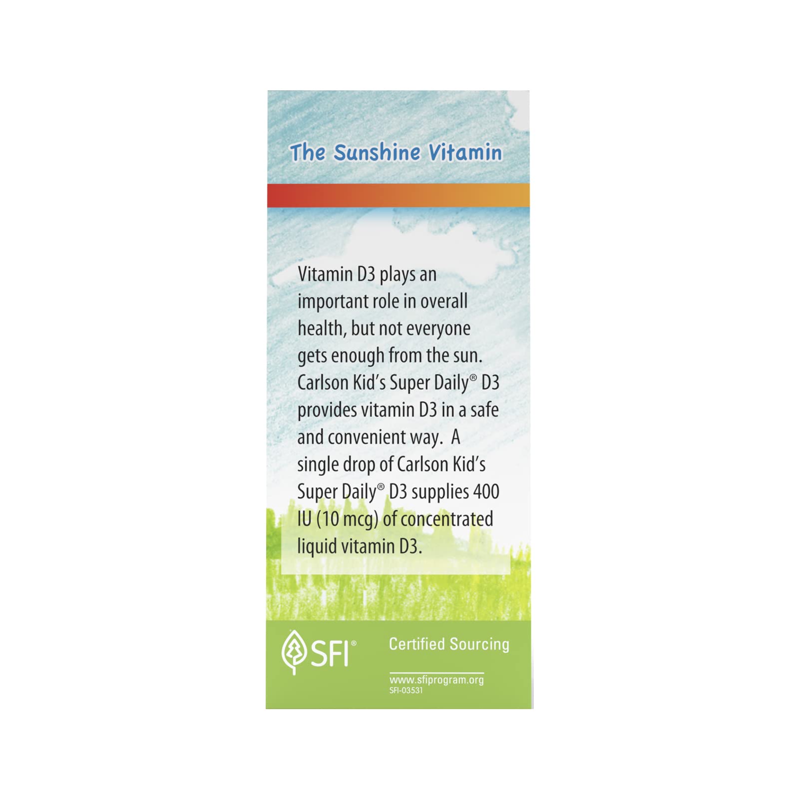 Suplemento vitamina D gotas sin sabor para niños