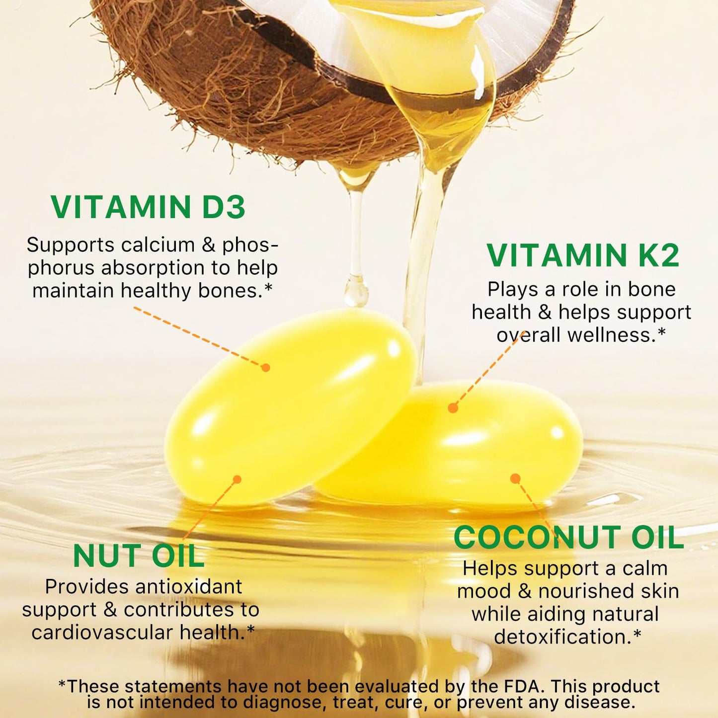 Suplemento vitamínico D3 K2 2 en 1