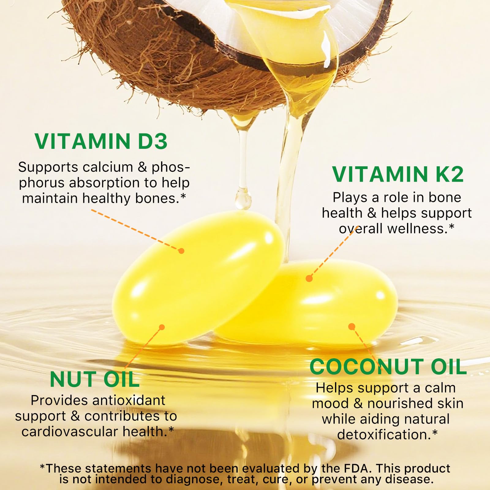 Suplemento vitamínico D3 K2 2 en 1