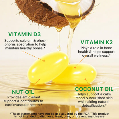 Suplemento vitamínico D3 K2 2 en 1