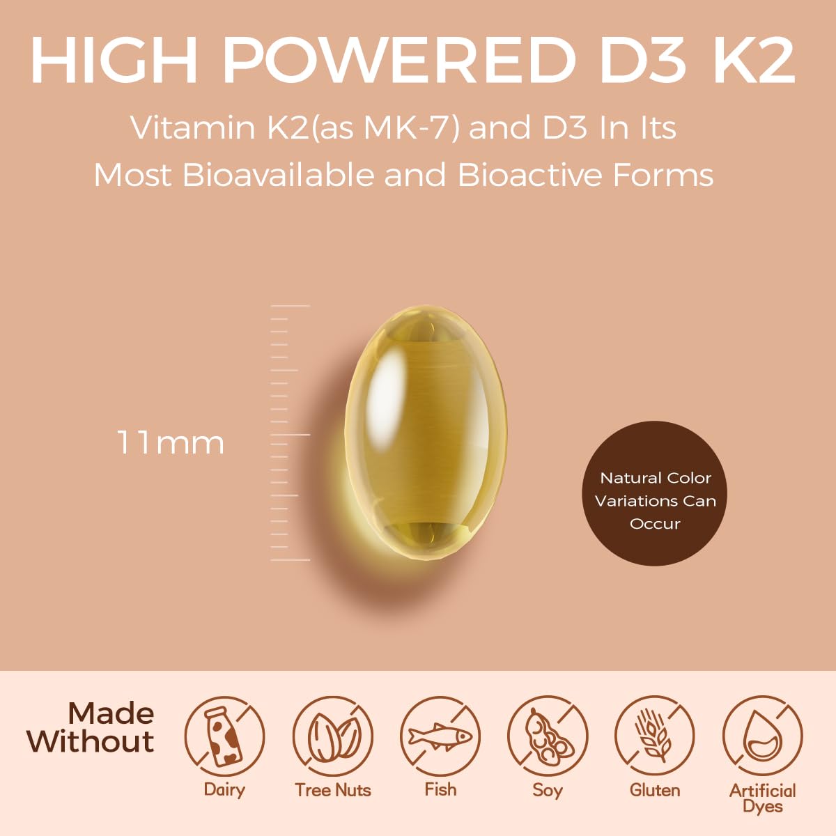 Suplemento vitamina d3 k2 aceite coco nutrisphere 365 softgels