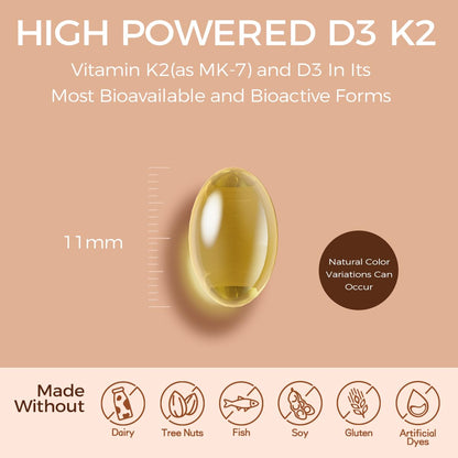 Suplemento vitamina d3 k2 aceite coco nutrisphere 365 softgels