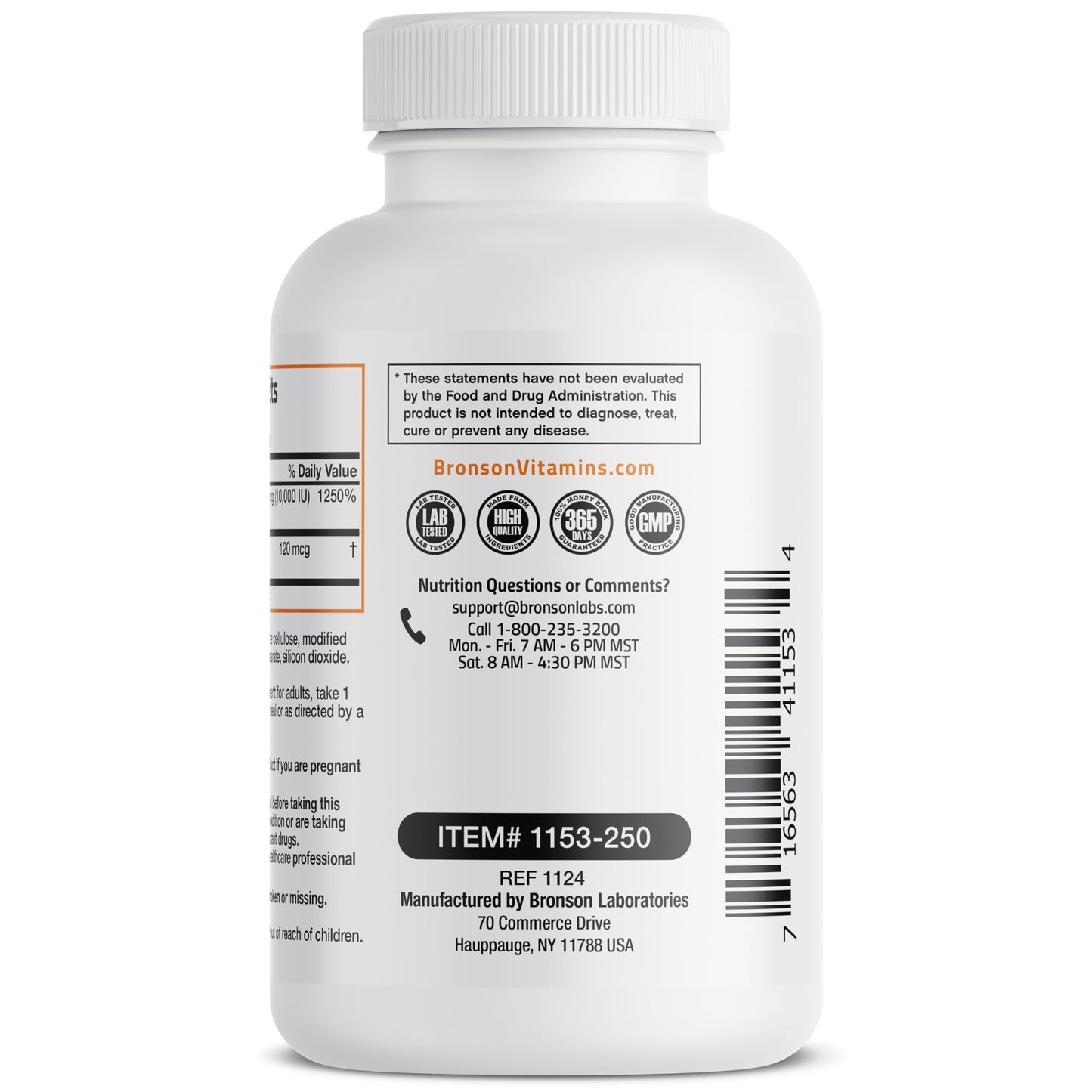 Suplemento de vitamina D3 y K2 Bronson 10,000 IU MK-7 250 cápsulas