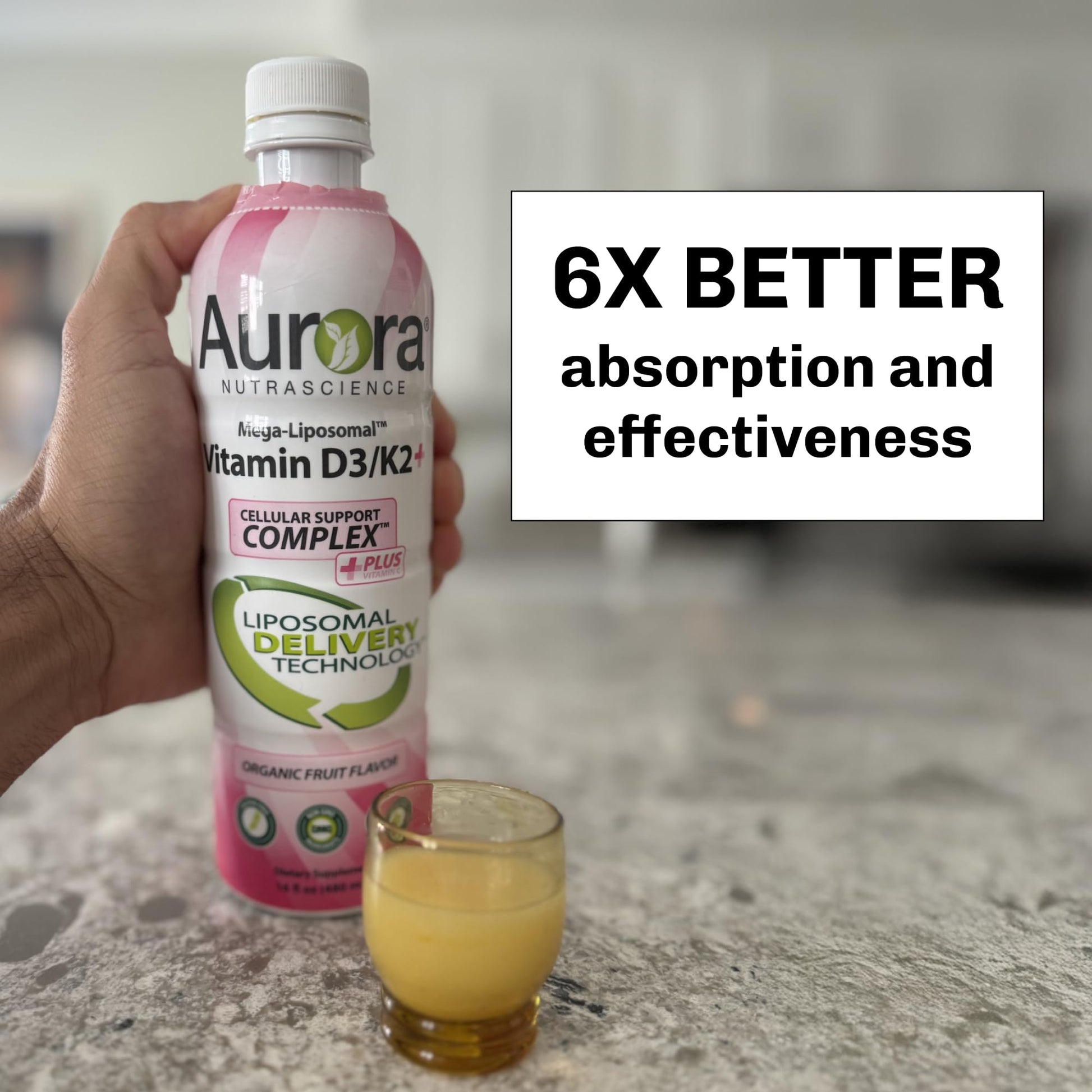 Suplemento vitamina d3 k2 liposomal para salud óptima