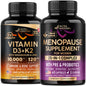 Frasco de suplemento Vitamina D3 K2 NUTRAHARMONY