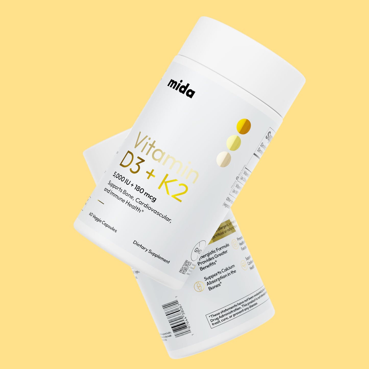 Suplemento vitamina d3 k2 para salud ósea e inmunidad