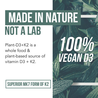 Suplemento natural de vitamina D3 y K2 para salud ósea