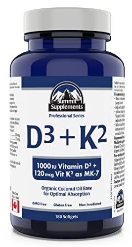 Suplemento Vitamina D3 K2 Summit 180 softgels