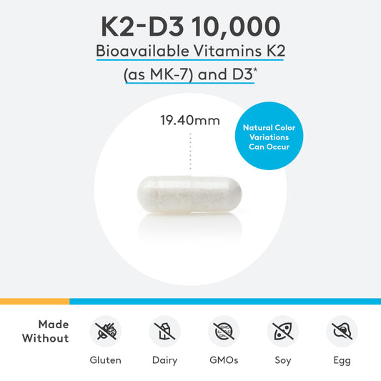 Suplemento vitamina D3 K2 XYMOGEN 10,000 UI