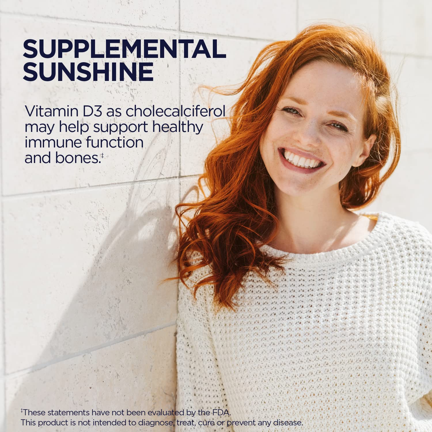 Suplemento de vitamina D3 Kal para huesos fuertes y defensa inmune