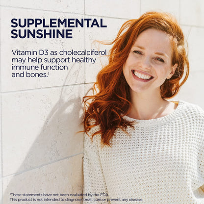Suplemento de vitamina D3 Kal para huesos fuertes y defensa inmune