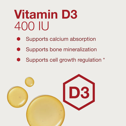 Suplemento de vitamina D3 líquida para absorción de calcio