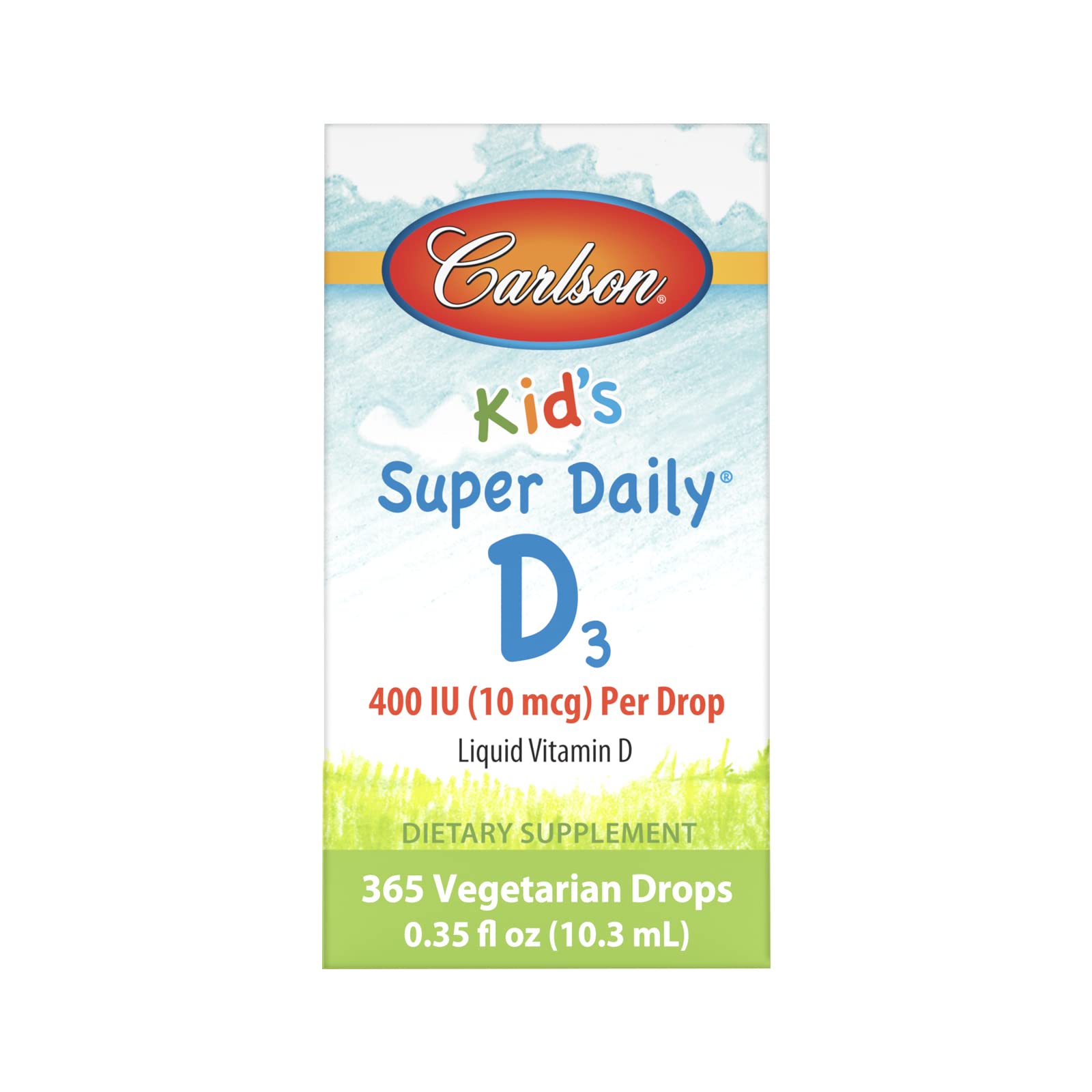 Suplemento vitamina D3 líquido Carlson para niños