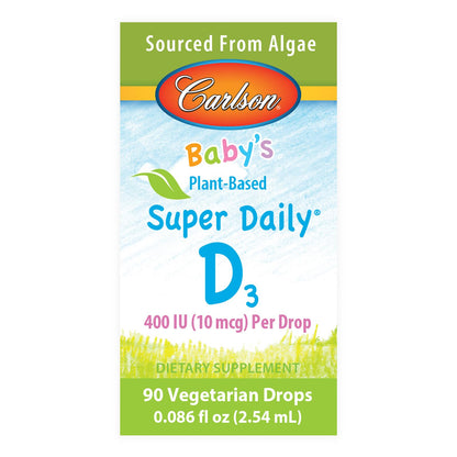 Suplemento vitamina D3 líquido sin sabor para bebés