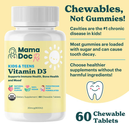 Suplemento Vitamina D3 MamaDoc Rx sin alérgenos