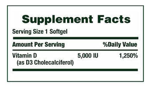 Suplemento de vitamina D3 Nature's Bounty